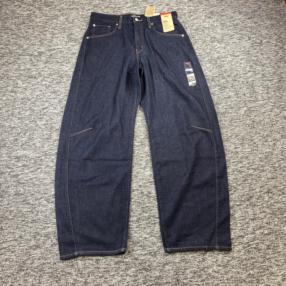 Levis Cinch Barrel Jeans Womens 30x31 Dark Indigo High Rise NWT Non Stretch